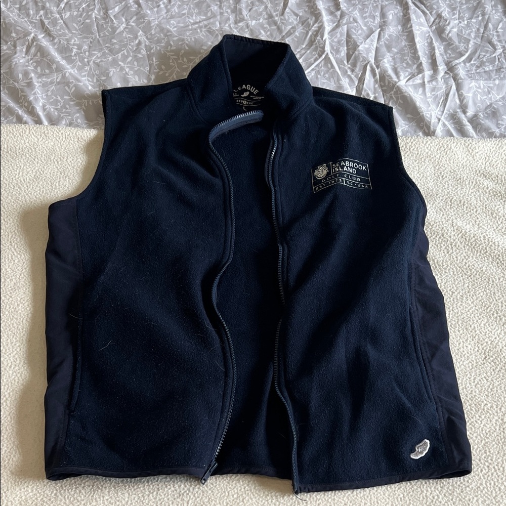 League Dark Blue Fleece Vest